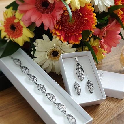 Polcarat Design Srebrne oksydowane kolczyki K 2083 - zdjęcie 2