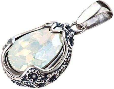 Polcarat Design Wisiorek srebrny z kryształem W 2084 : Kolor - White opal