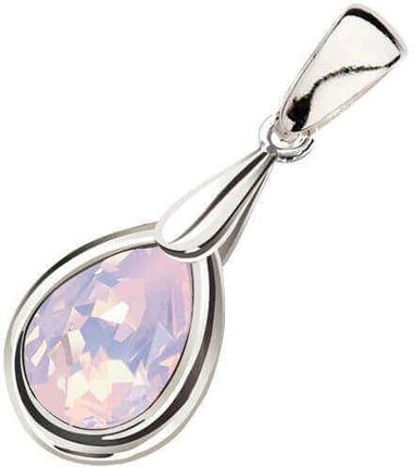 Polcarat Design Srebrny wisiorek rodowany z kryształem Swarovski W 2095 : Kolor - Rose Water Opal