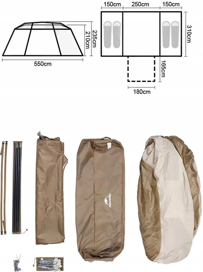 Namiot Naturehike Namiot Village 17 Cnh22 Zp021-Brown - Ceny