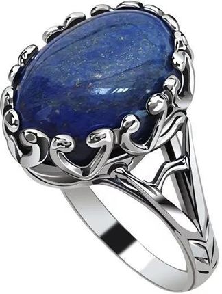 Polcarat Design Srebrny pierścionek lapis lazuli PK 2131 : Rozmiar - 23 / 20,00 mm