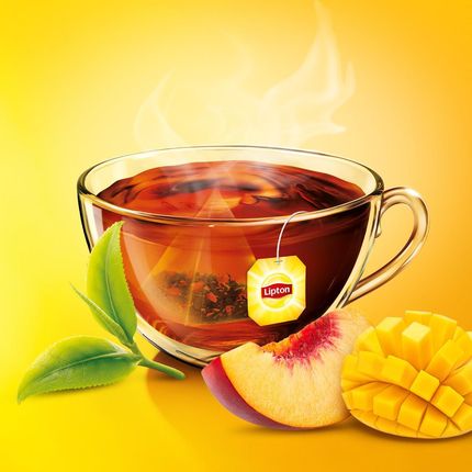 Lipton 34g Peach Mango 20 Torebek Piramidek Herbata Czarna Z Brzoskwinią - zdjęcie 3