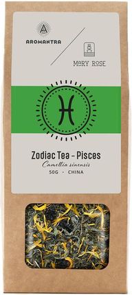 Aromantra X Mary Rose Herbata Zodiakalna Ryby Zielona 50g - zdjęcie 3