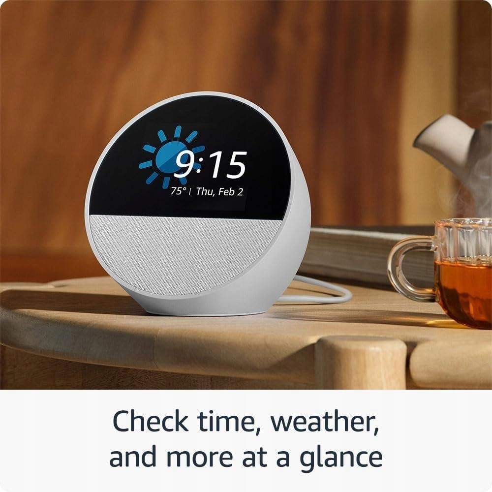 Amazon Echo Spot 2024 Glacier White (B0BFCBKXWL) - Opinie i