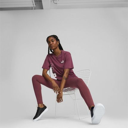 Koszulka damska Puma POWER COLORBLOCK bordowa 67601222 - zdjęcie 2