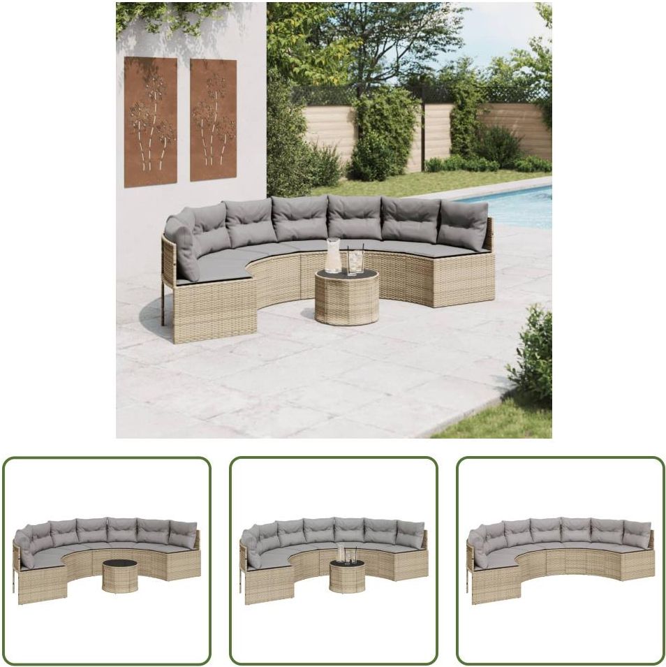 The Living Store Sofa Ogrodowa Ze Sto em I Poduszkami P okr g a Be owa the-living-store-sofa-ogrodowa-ze-sto-em-i-poduszkami-p-okr-g-a-be-owa