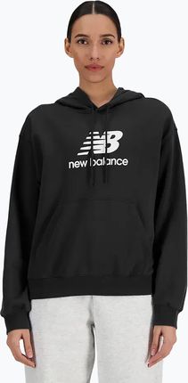 New Balance Bluza Damska French Terry Stacked Logo Hoodie Black