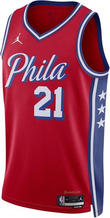 Koszulka męska Jordan Dri-FIT NBA Swingman Philadelphia 76ers Statement Edition - Czerwony