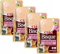 Inaba Cat Ciao Bisque Tuna Salmon Kremowa zupa tuńczyk z łososiem 10x40g