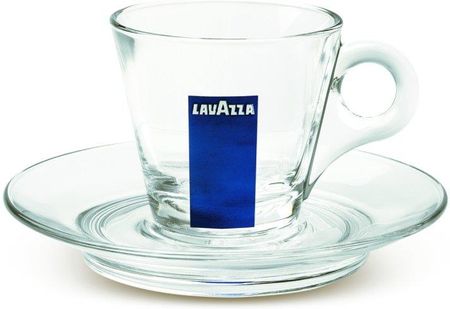 Lavazza filiżanka szklana ze spodkiem do kawy Espresso 70ml