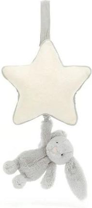 Jellycat Króliczek Z Gwiazdką I Pozytywką Srebrny 30Cm