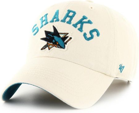 Męska Czapka Z Daszkiem 47 Brand Nhl San Jose Sharks Clubhouse Faber ’47 Clean Up