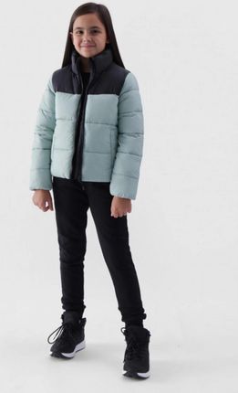 Dziewczęca kurtka puchowa 4F 4FJWAW24TDJAF452 - turkusowa