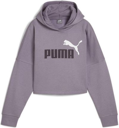 Bluza z kapturem dziewczęca Puma ESS LOGO fioletowa 67113434