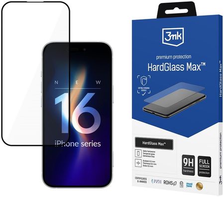 3Mk HardGlass Max - Szkło hartowane do iPhone 16 Pro Max (Czarny)