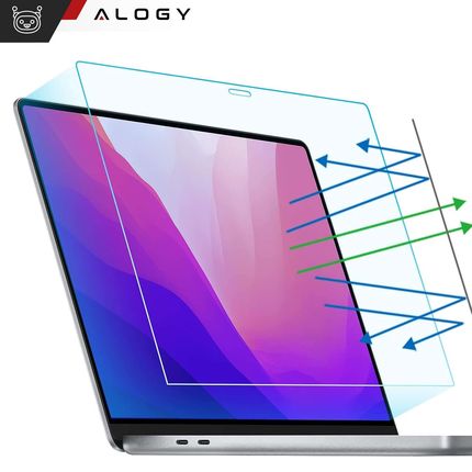 Alogy Folia ochronna Matowa na ekran do MacBook Pro 13, Air 13 M1 Screen Protect Film z filtrem Anti Blue