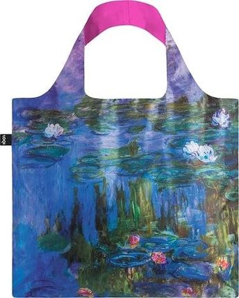 Torba LOQI Museum Claude Monet Lilie wodne neonowy róż z recyklingu