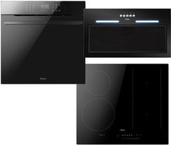 Zdjęcie Zestaw AGD do zabudowy Amica Piekarnik ED97619VBA+ X-TYPE STEAM + Płyta indukcyjna PIG6541PHTSUN 3.0 + Okap OMP6253BG - Łazy