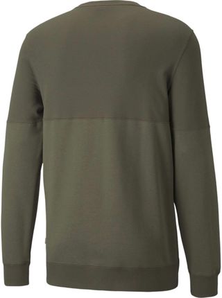 Bluza męska Puma MODERN BASICS CREW TR zielona 58934744 - zdjęcie 2