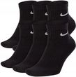 Nike Skarpety Stopki 42-46 Czarne 6 Par