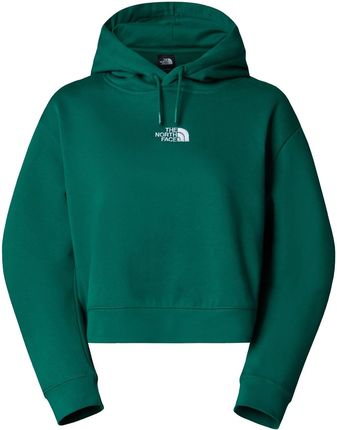 Bluza z kapturem damska The North Face ESSENTIAL CROP zielona NF0A89EXNL1