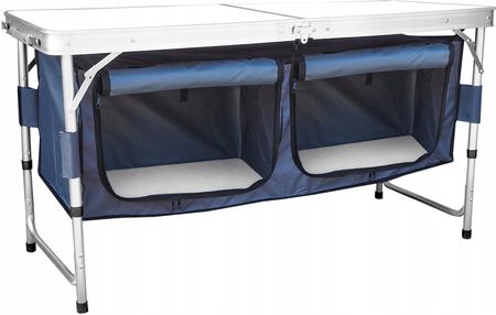 Aga Stolik Stół Kempingowy Turystyczny Składany Z Organizerem 120X47X68Cm Ds7120 Niebieski - zdjęcie 2