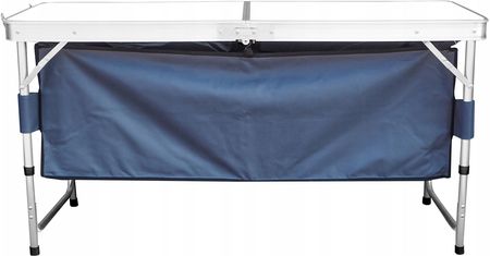 Aga Stolik Stół Kempingowy Turystyczny Składany Z Organizerem 120X47X68Cm Ds7120 Niebieski - zdjęcie 5