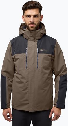 Jack Wolfskin Kurtka 3W1 Męska Jasper 3In1 Cold Coffee