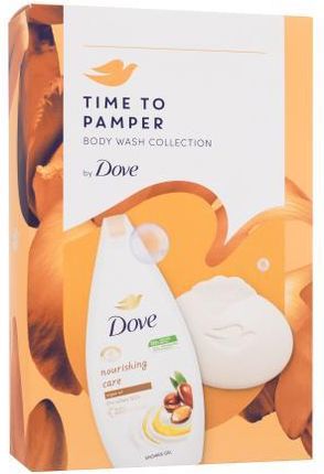 Dove Time To Pamper Body Wash Collection Żel Pod Prysznic Nourishing Care 250Ml + Mydło W Kostce Nourishing Beauty Cream Bar 90 G