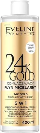 Eveline Cosmetics 24K Gold Nawilżający Płyn Micelarny Do Demakijażu 5W1 400Ml