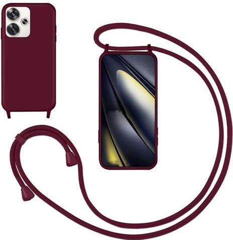 GoodcAcy Cover Per Xiaomi Redmi Note 6 Pro | 3 In 1: Custodia Trasparente + Cordino + Vetro Temperato | Pratica E Fashion Con Collana Regolabile