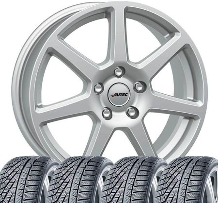 4 kompletne koła zimowe Tallin 6,5x16 ET 46 5x112 brilliant silver z oponami 205/55 R16 91H Continental WinterContact TS 870 M+S 3PM do Audi A3