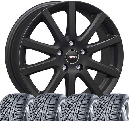 4 kompletne koła zimowe Skandic 6,5x16 ET 35 4x108 czarny mat z oponami 215/65 R16 98H Continental WinterContact TS 870 P FR Evc do DS Automobiles DS