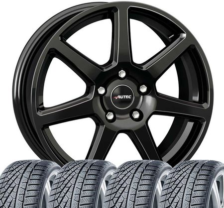 4 kompletne koła zimowe Tallin 6,5x15 ET 38 4x100 czarne z oponami 185/65 R15 88T Continental WinterContact TS 870 M+S 3PM do Suzuki Ignis