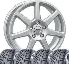 4 kompletne koła zimowe Tallin 7,5x17 ET 40 5x114,3 brilliant silver z oponami 215/65 R17 99H Continental WinterContact TS 870 P FR do Citroena C4