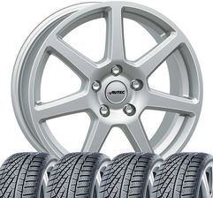 4 kompletne koła zimowe Tallin 7,5x17 ET 40 5x112 w kolorze srebrnym z oponami 215/65 R17 99H Continental WinterContact TS 870 P FR Evc do Skoda Kodia