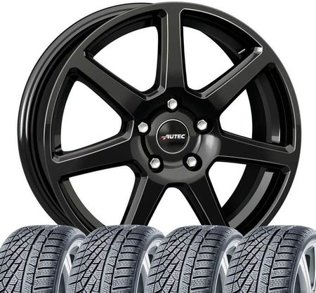 4 kompletne koła zimowe Tallin 6,5x15 ET 20 4x108 czarne z oponami 195/65 R15 91T Continental WinterContact TS 870 M+S 3PM do Citroen Berlingo C3 C4 C