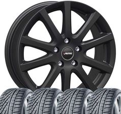 4 kompletne koła zimowe Skandic 7x17 ET 40 5x112 czarny mat z oponami 215/65 R17 99H Continental WinterContact TS 870 P FR ContiSeal Evc do Skoda Kodi