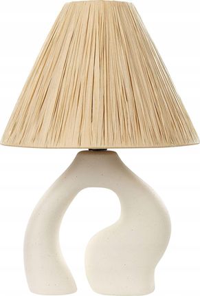 Beliani Lampa Stołowa Ceramiczna Biała Barbas Lumarko (403448Bel)