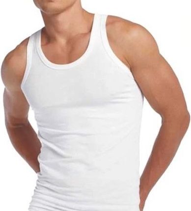 Podkoszulka Koszulka Męska 100 % Bawełna Gładka Biała Okrągły 4XL
