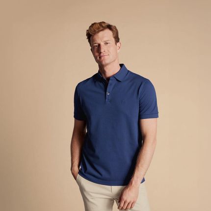 Charles Tyrwhitt Pique Polo — Royal Blue - XL Prosta koszulka polo z bawełny pika Koszulki polo