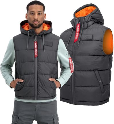 Kamizelka z kapturem Alpha Industries FD 118110 136 - Ciemnoszara S