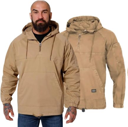 Kurtka z kapturem Pit Bull Kangurka Bassmore Military Kangaroo Jacket '24 - Sand XL