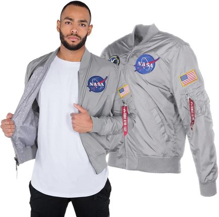 Kurtka Dwustronna Alpha Industries MA-1 TT NASA Reversible II 186101  31 - Srebrna M