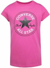 Koszulka z krótkim rękawem dla dzieci Converse Timeless Chuck Patch Fuksja 6-7 Lat - zdjęcie 1