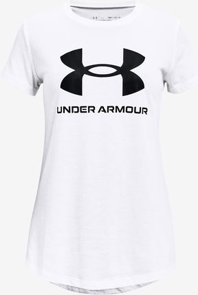 Koszulka dziewczęca Under Armour  SPORTSTYLE LOGO SS-WHT XL