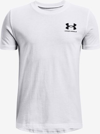 Koszulka chłopięca Under Armour  SPORTSTYLE LEFT CHEST SS-WHT S