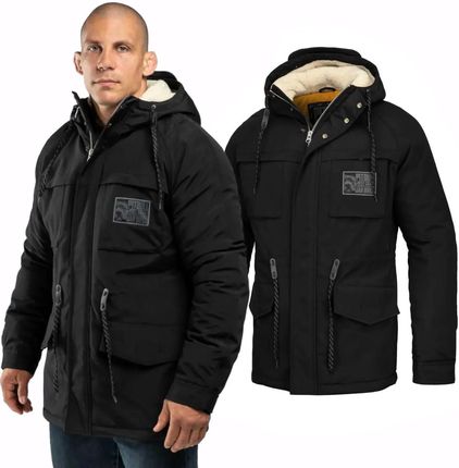 Zimowa Kurtka Parka z kapturem Pit Bull Gunner '23 - Czarna 3XL