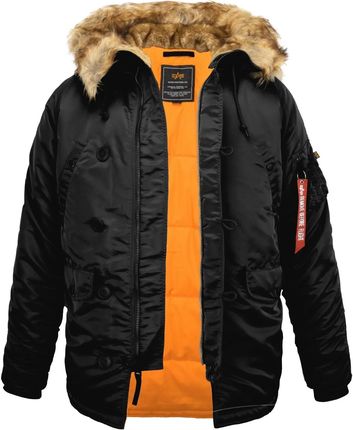 Kurtka z kapturem Alpha Industries N3B VF 59 103141 03 - Czarna L - zdjęcie 2