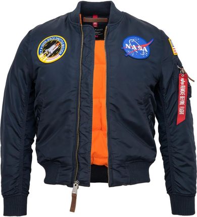Kurtka Alpha Industries MA-1 VF NASA 166107 07 - Granatowa L - zdjęcie 2